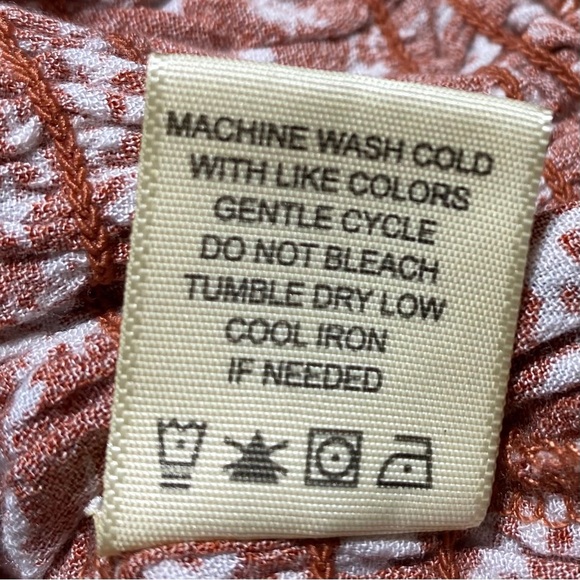 Ultra Flirt Womens Juniors Floral Smocked Cropped Tank Top Size M Brown White - Picture 6 of 7